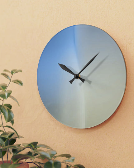 Cobalt Fade Acrylic Wall Clock, Round or Square, 10.75" x 10.75"