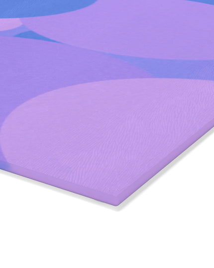 Pastel Purple Family Patches 8" x 11" Glass Cutting Board