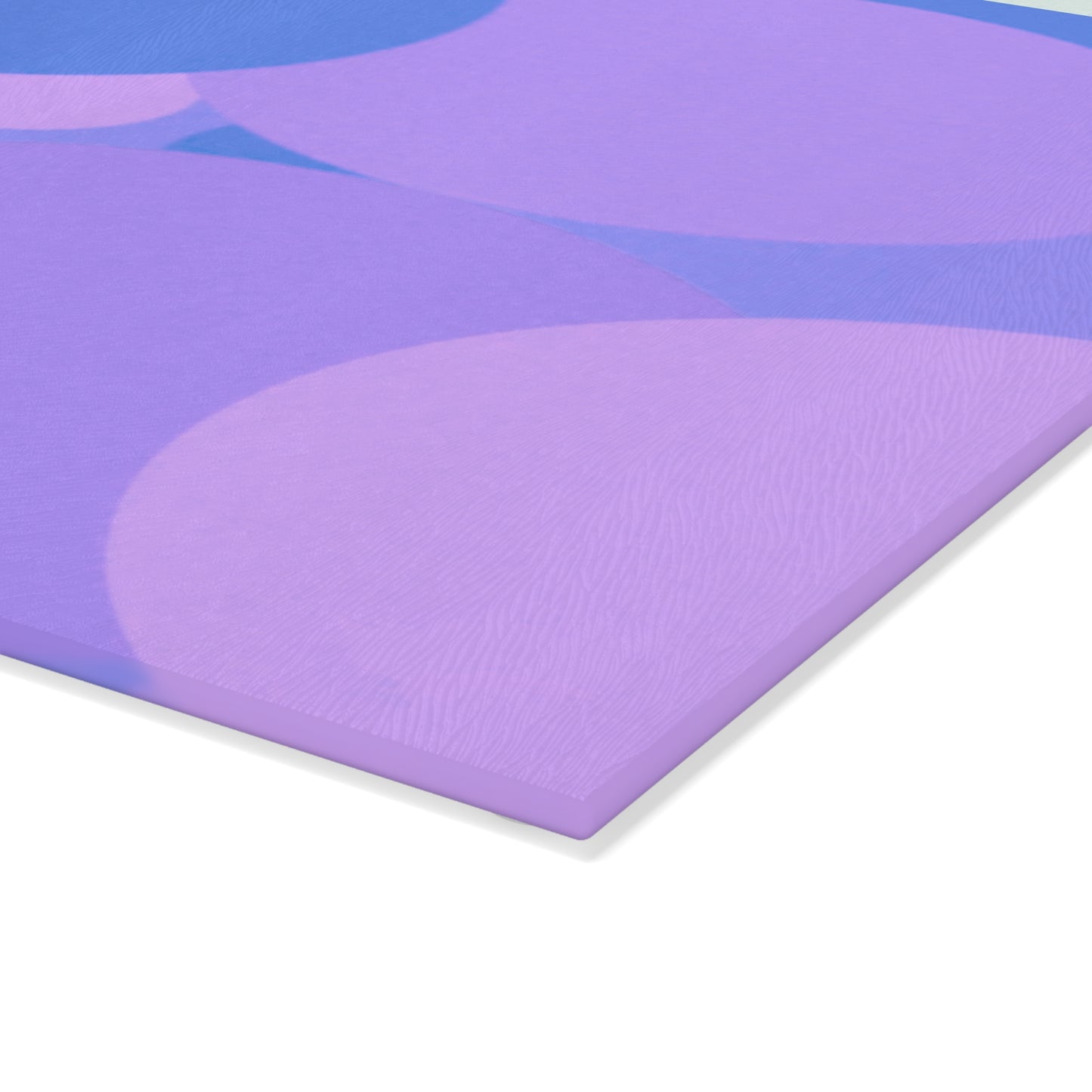 Pastel Purple Family Patches 8" x 11" Glass Cutting Board