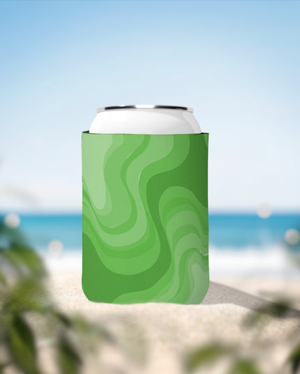 Greenie Meanie Wavey 12 oz Can Cooler Sleeve