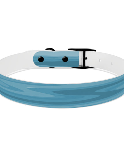 Sky Blue Wavey Large Dog Collar