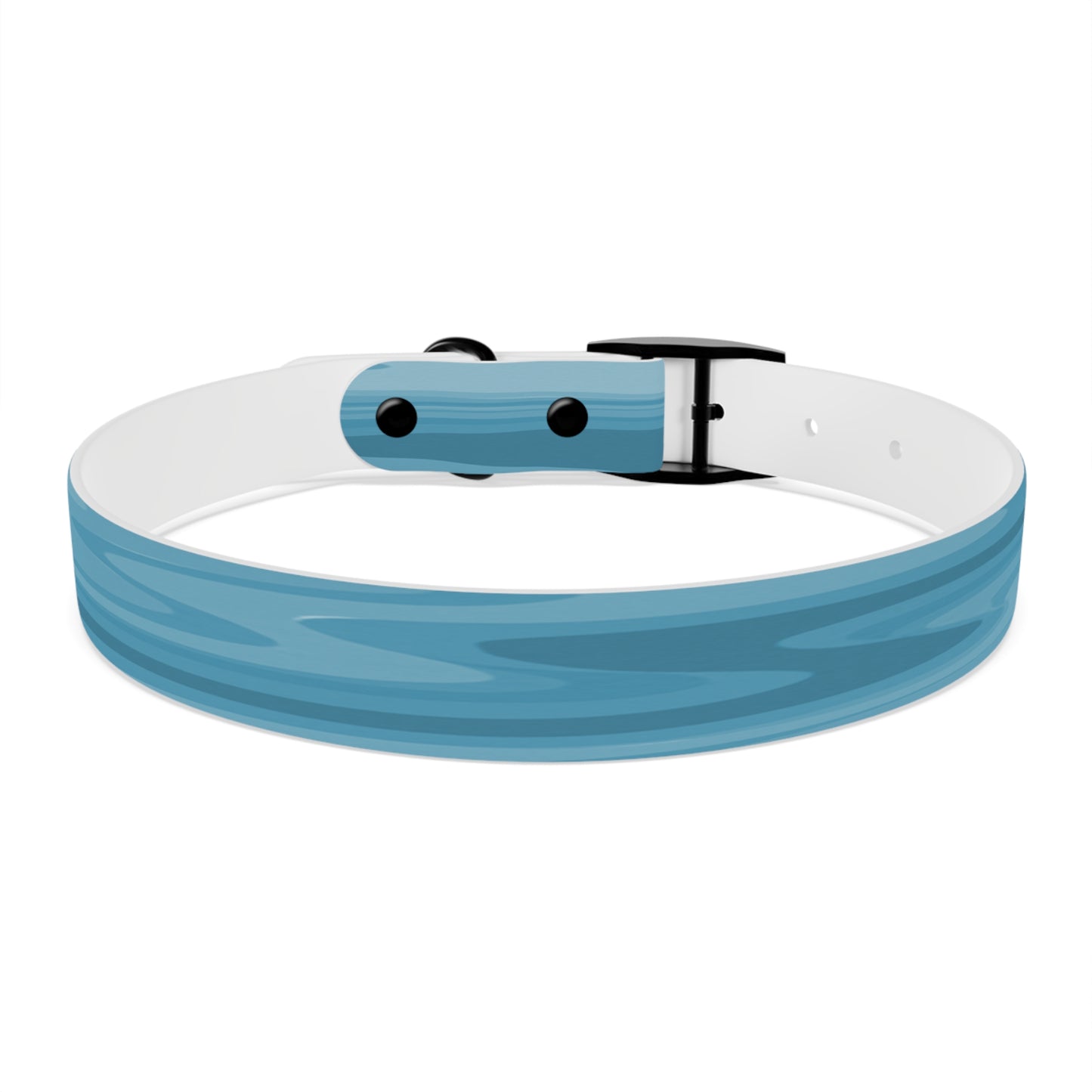 Sky Blue Wavey Large Dog Collar