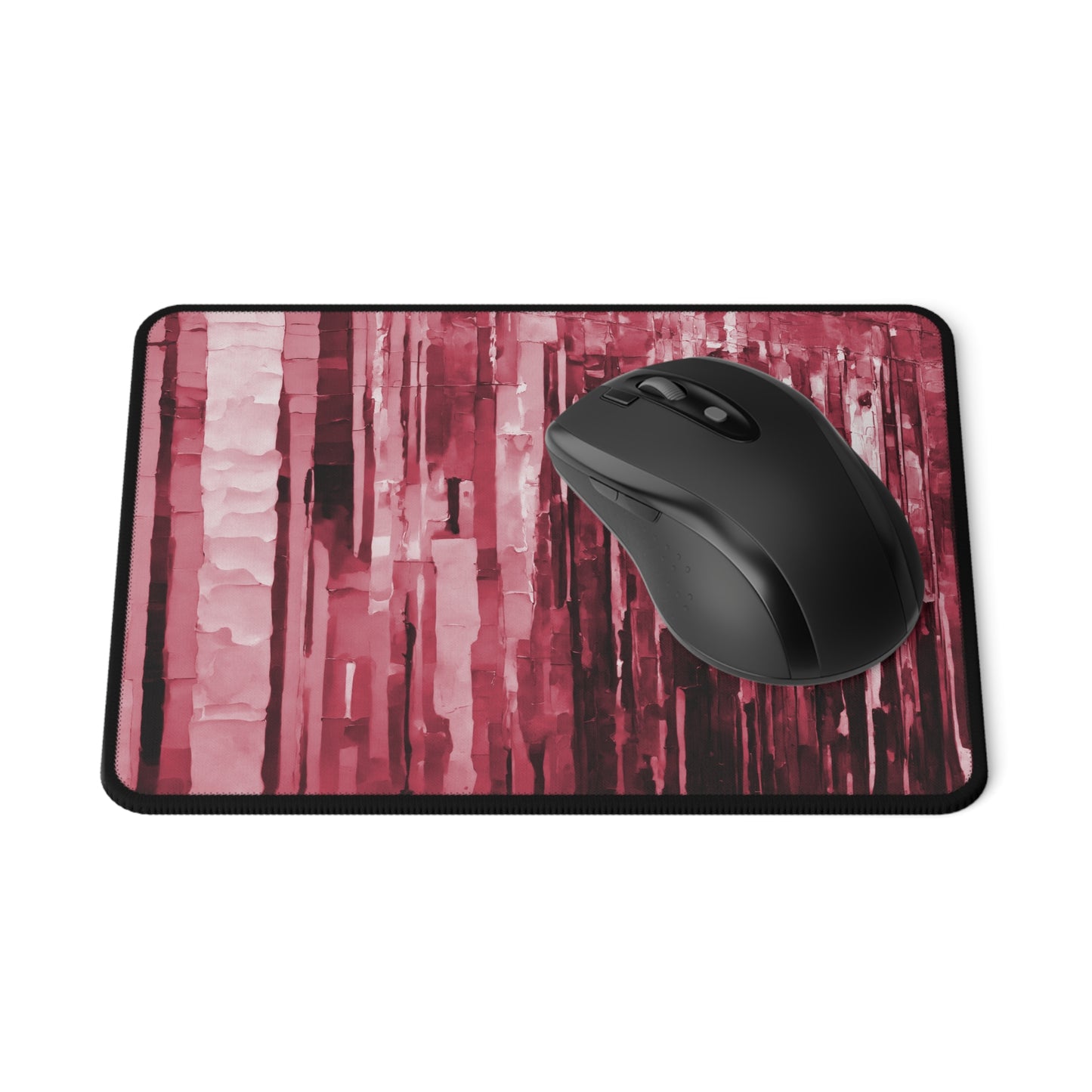 Striped Ruby Non-Slip Gaming Mouse Pad, 9.5" X 8" Rectangle