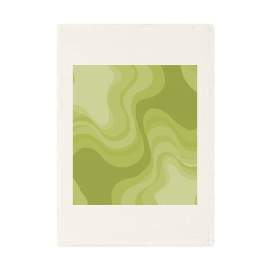 Lemon Wavey 19.6" x 27.5" Cotton Tea Towel