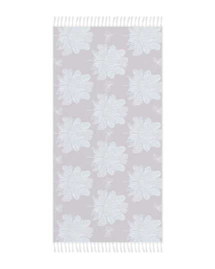 Blue Floral Butterflies 38" × 81" Boho Beach Cloth