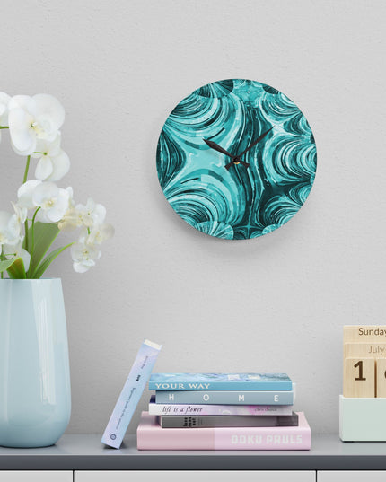 Uzi Spiral Tif Acrylic Wall Clock, Round or Square, 10.75" x 10.75"