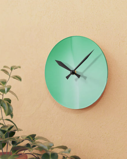 Mint Fade Acrylic Round Wall Clock, 8" x 8"