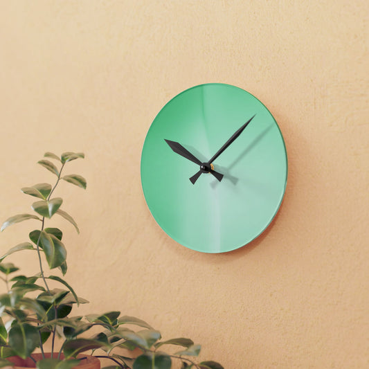 Mint Fade Acrylic Round Wall Clock, 8" x 8"