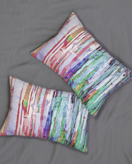 Striped Pastels Spun Polyester Lumbar Pillow, 20" x 14"