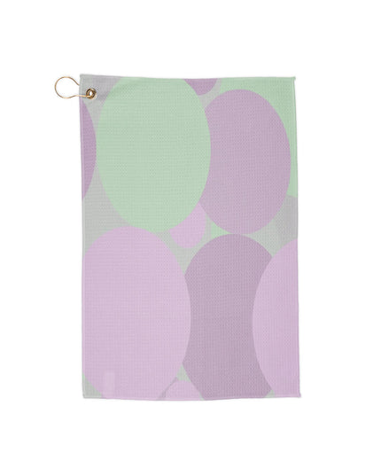 Pastel Lavender Purple and Soft Green Patches 16" x 24" Golf Towel