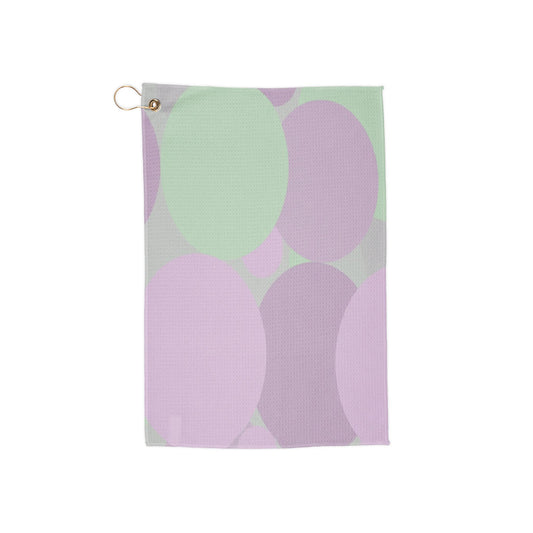 Pastel Lavender Purple and Soft Green Patches 16" x 24" Golf Towel