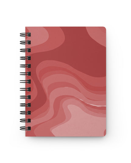 Power Red Wavey Spiral Bound Journal, 5" x 7" 150 pages