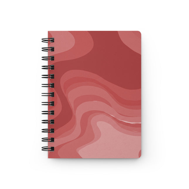 Power Red Wavey Spiral Bound Journal, 5" x 7" 150 pages