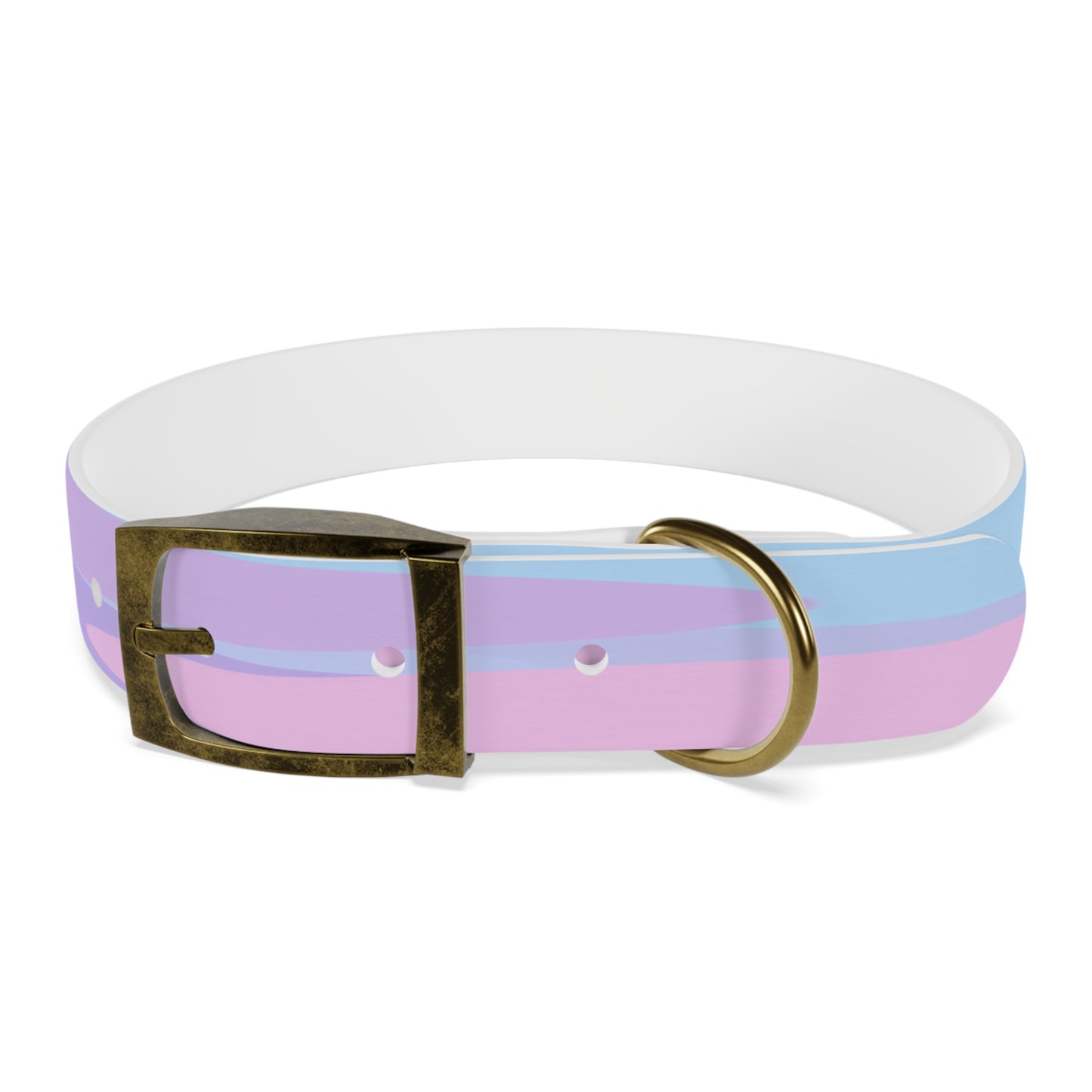 Pastel Purple and Mauve Patches Medium Dog Collar