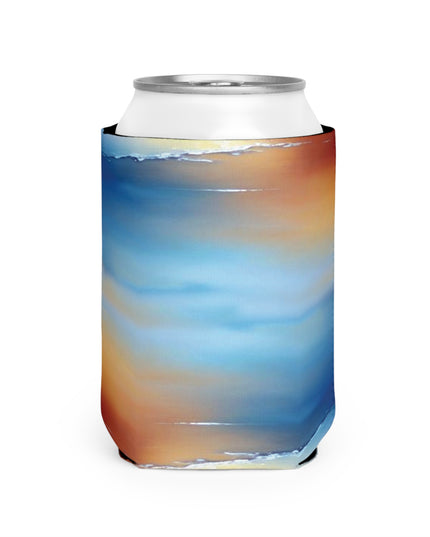 Blue Sea Red Orange Fog 12 oz Can Cooler Sleeve