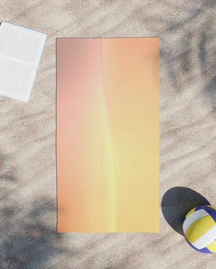 Hot Peach Fade Beach Towel, 24" x 44"