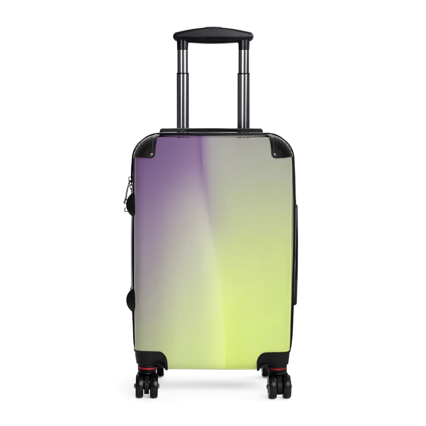Purple Golden Fade Fade Small Suitcase with built in lock, 4 double-wheels, telescopic handle, and ABS back hard-shell
