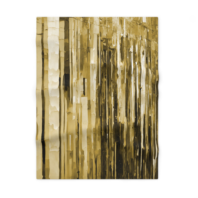 Striped Light Brown Soft Fleece Baby Blanket, 30" x 40"