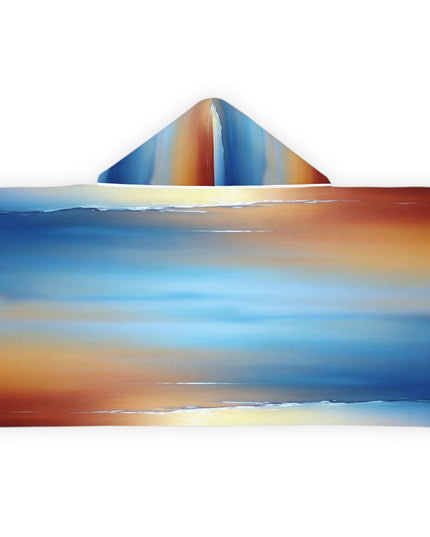 Blue Sea Red Orange Fog Youth Hooded Towel, 24" x 48"