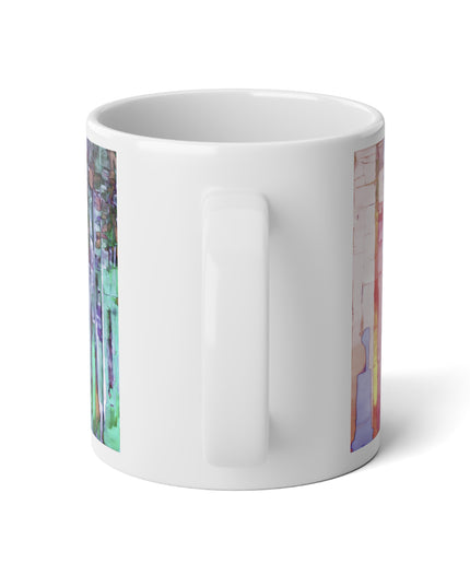 Striped Pastels 20 oz White Glossy Jumbo Mug