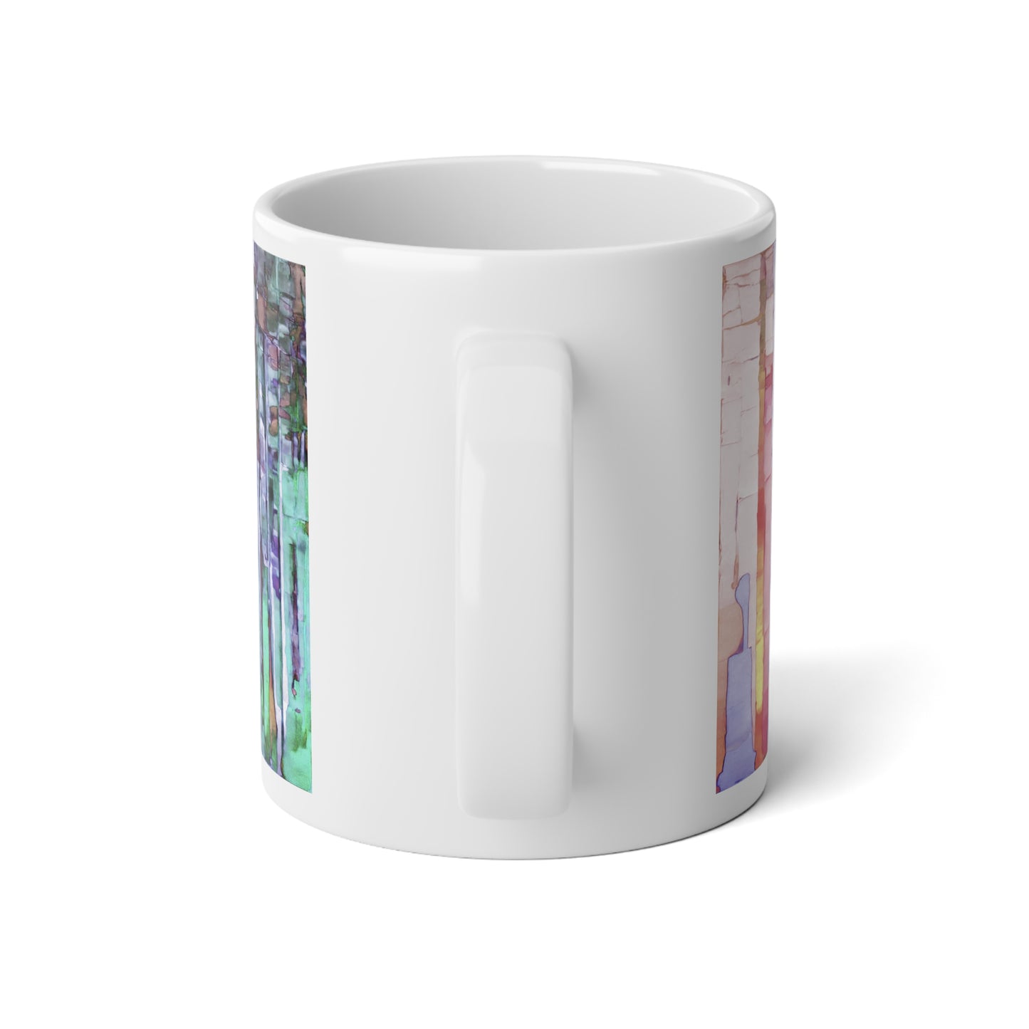 Striped Pastels 20 oz White Glossy Jumbo Mug