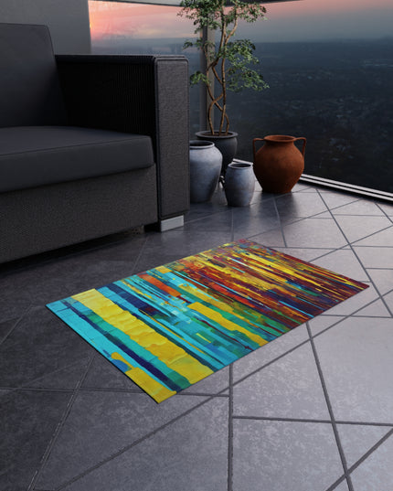 Striped Alpha Outdoor Rug, 24" x 36"