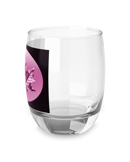 Magenta Maple Leaf Whiskey Glass, 6 oz