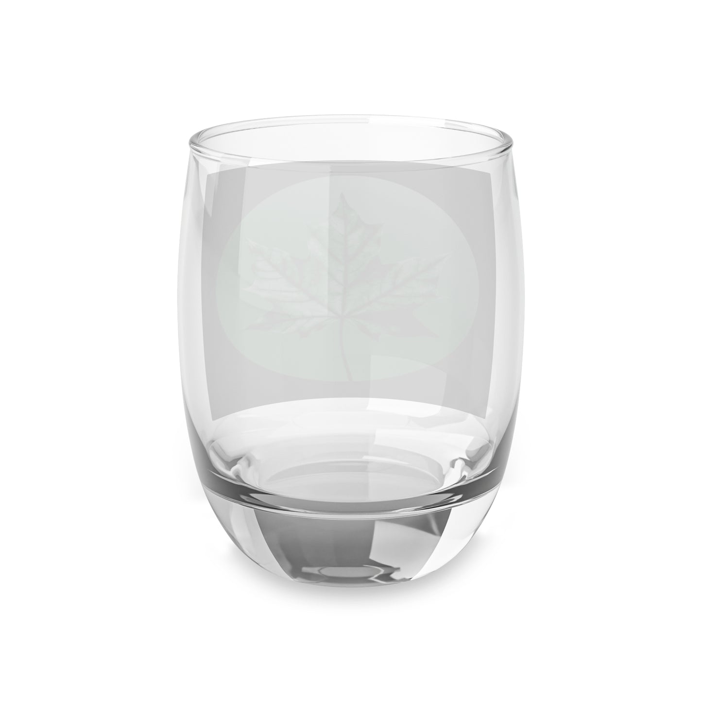 Mint Green Maple Leaf Whiskey Glass, 6 oz