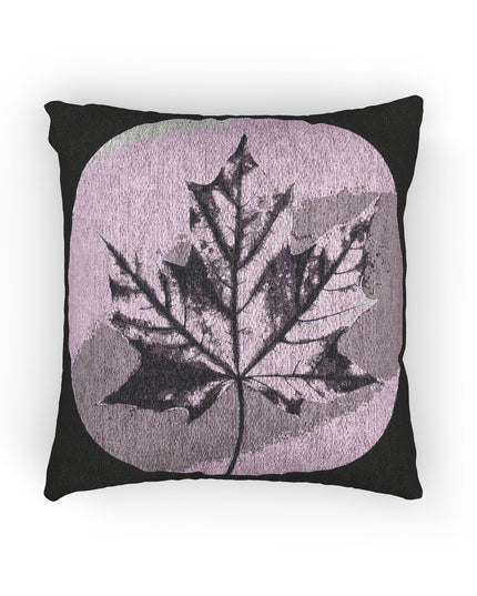 Purple Maple Leaf Woven Pillow, 17" x 18"