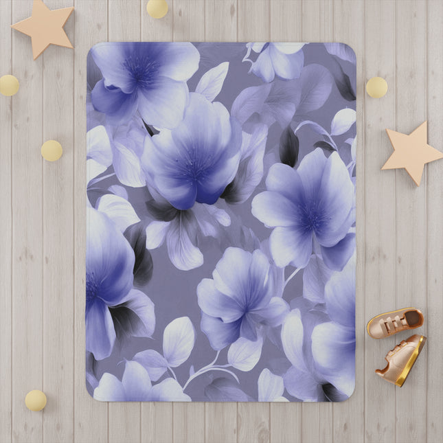 Indigo Blossom Floral Bunch Toddler Blanket, 30" x 40"
