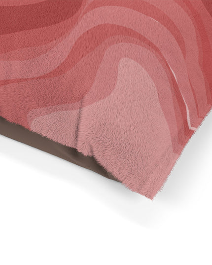 Power Red Wavey 40" × 30" Pet Bed