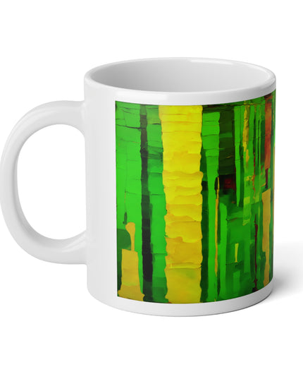Striped Beta 20 oz White Glossy Jumbo Mug