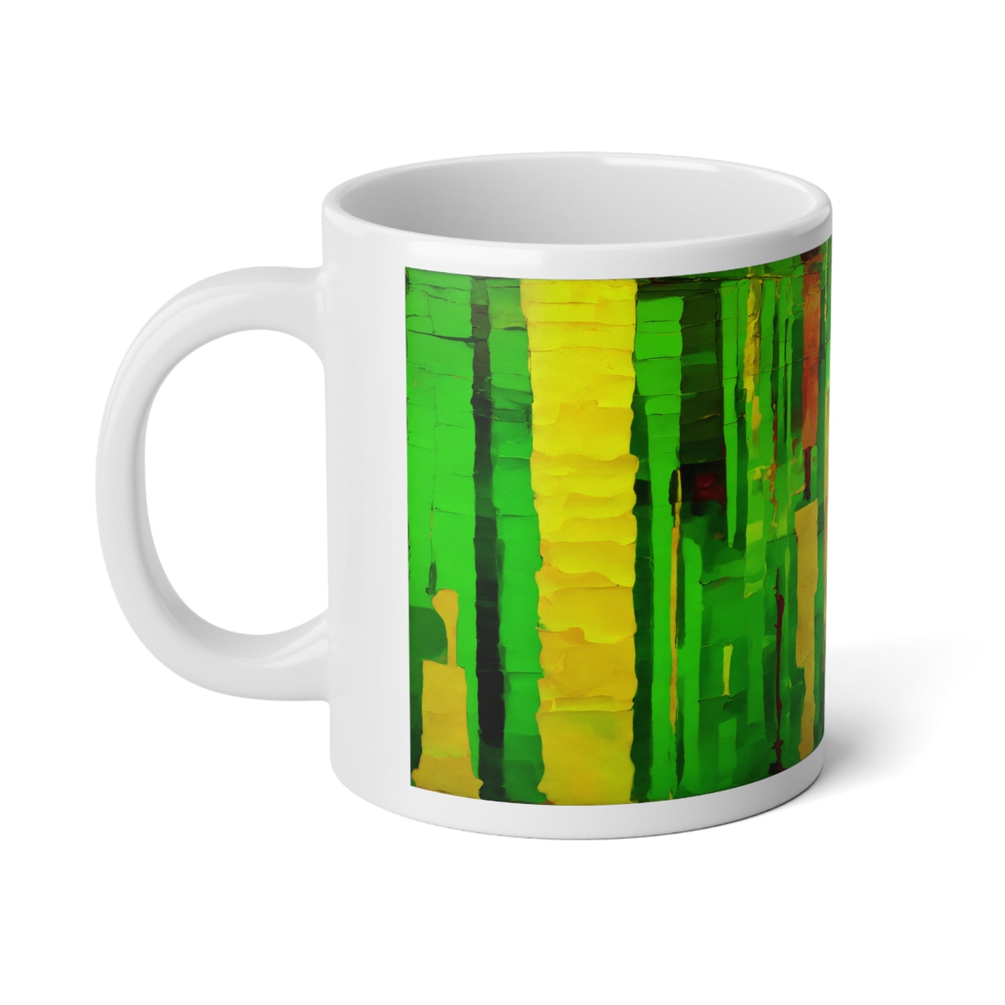 Striped Beta 20 oz White Glossy Jumbo Mug