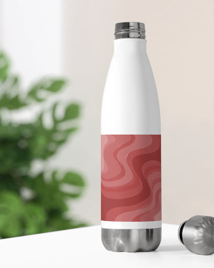Power Red Wavey 20oz Insulated Water Bottle