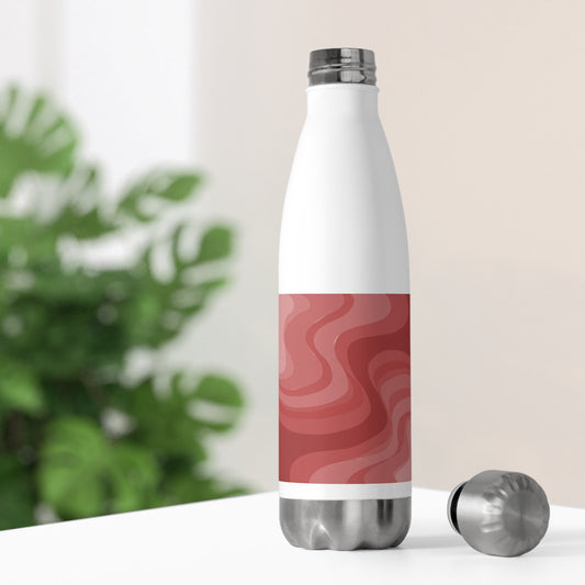 Power Red Wavey 20oz Insulated Water Bottle