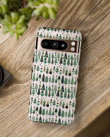 Mini Vintage Green Trees Google Pixel 8 Pro Tough Cases