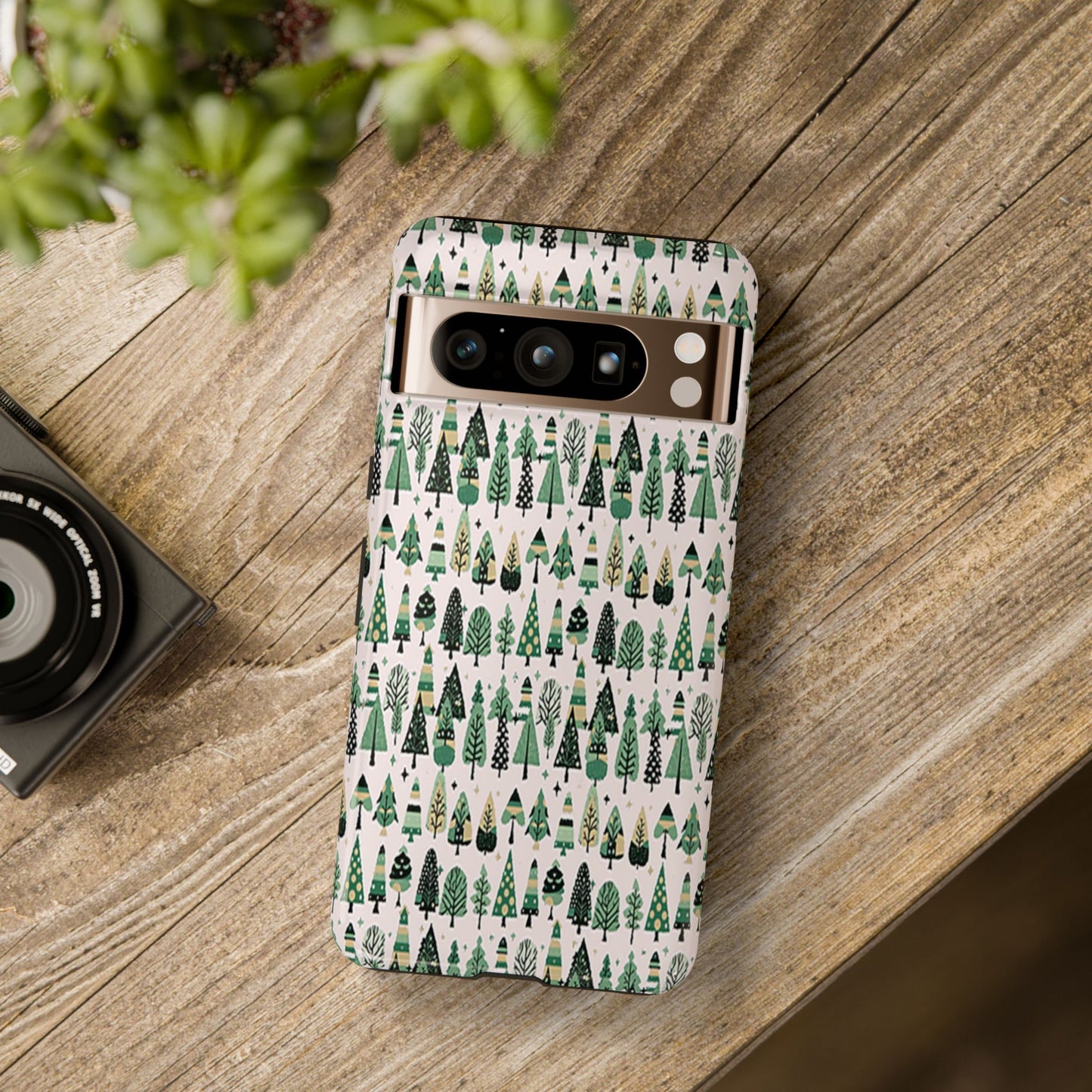 Mini Vintage Green Trees Google Pixel 8 Pro Tough Cases