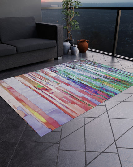 Striped Pastels Outdoor Rug, 60" x 84"