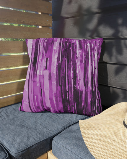 Striped Powder Lavender 18" x 18" Outdoor Pillow