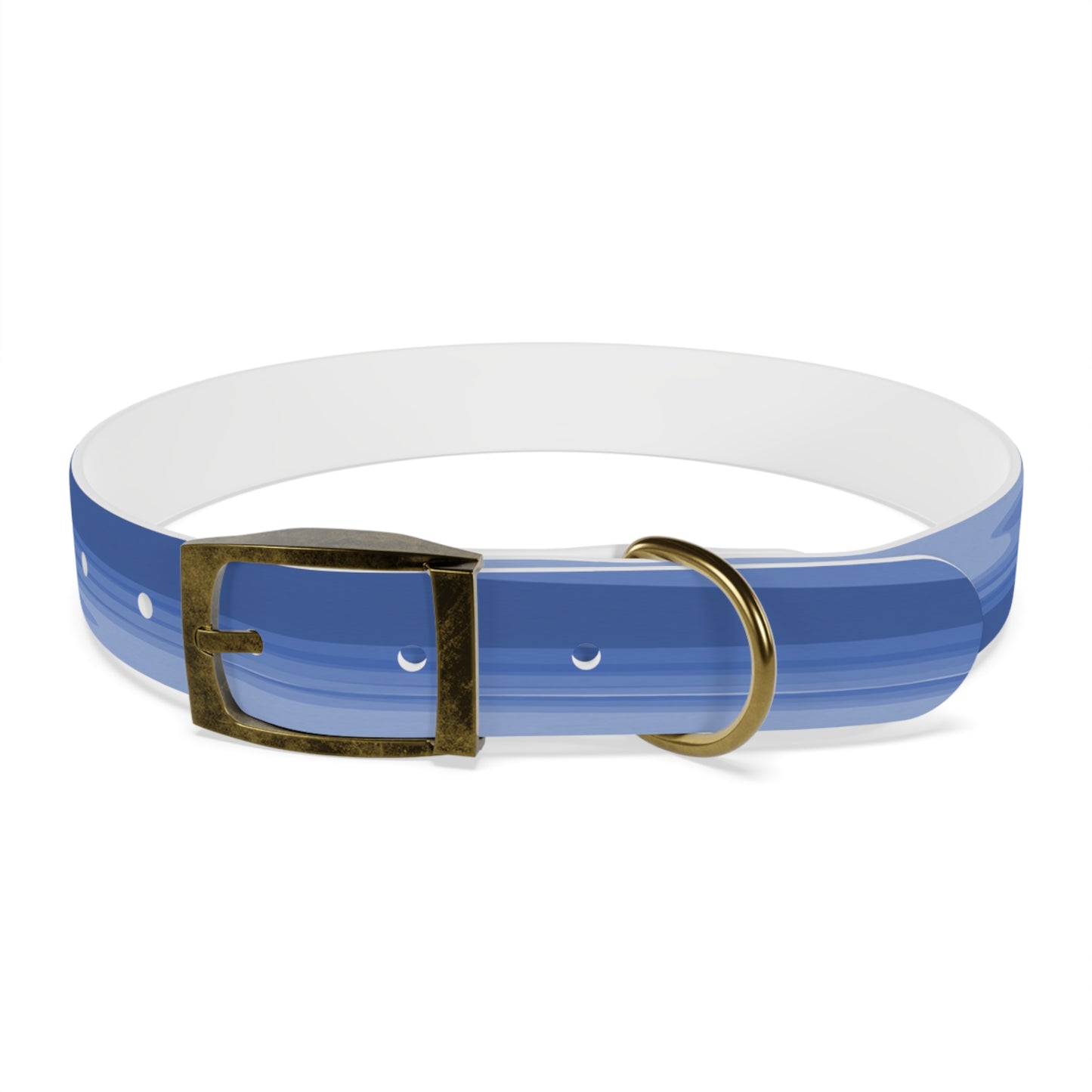 Deep Blue Wavey Large Dog Collar