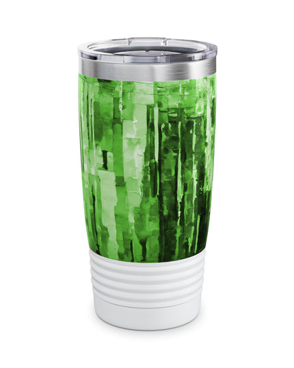Striped Mint Pastel Ringneck Tumbler, 20oz in white