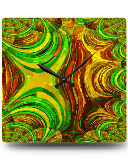 Uzi Spiral Beta Acrylic Wall Clock, Round or Square, 10.75" x 10.75"