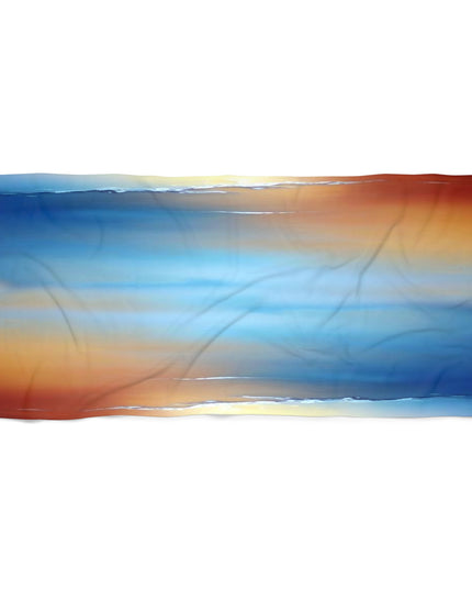 Blue Sea Red Orange Fog Beach Towel, 30" x 60"
