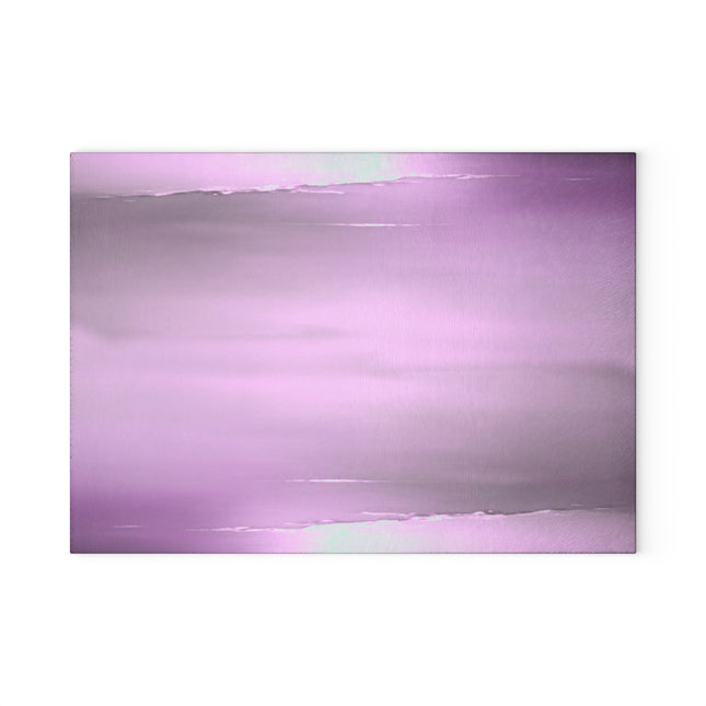 Dark Pink Sea Amethyst Fog 8" x 11" Glass Cutting Board