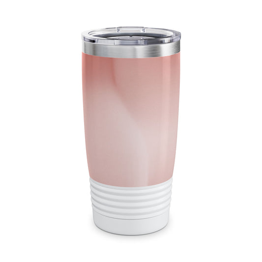 Rose Red Fade Ringneck Tumbler, 20oz in white, steel and black