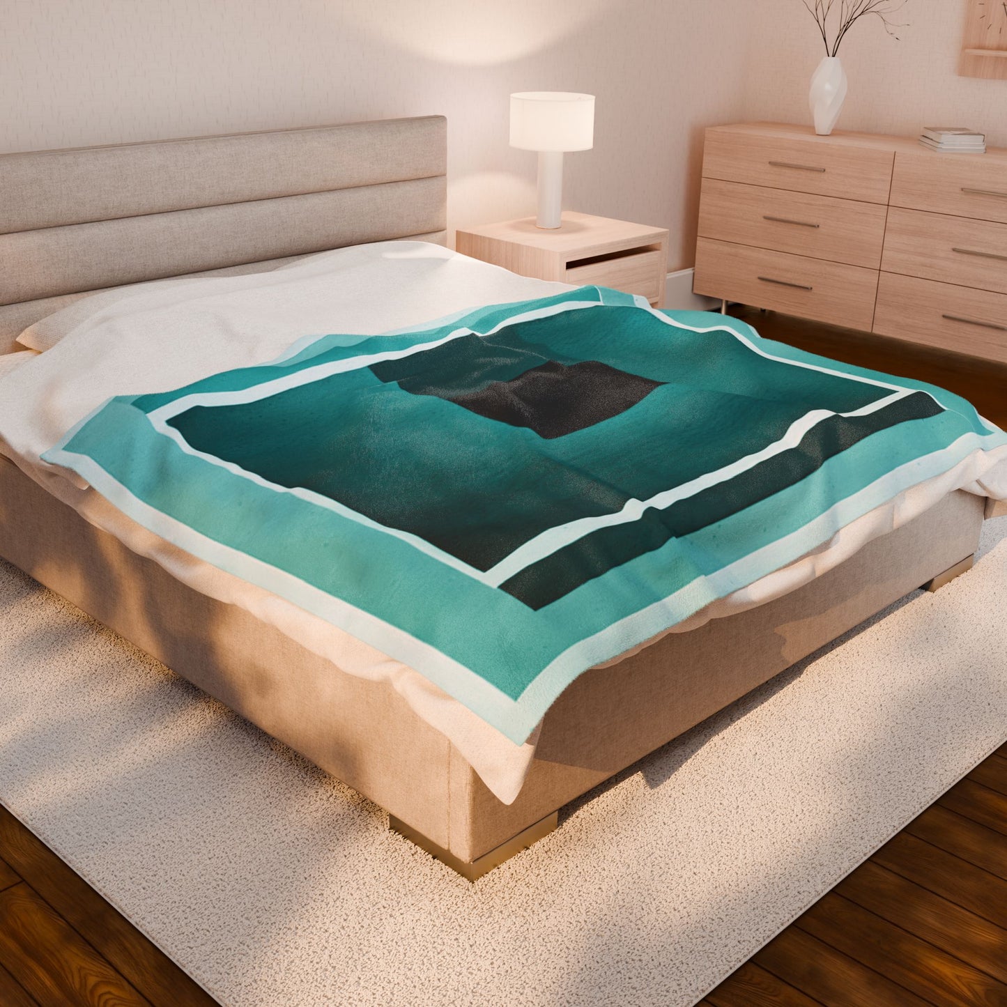 Tif Shadow Velveteen Plush Blanket, 60" x 80"