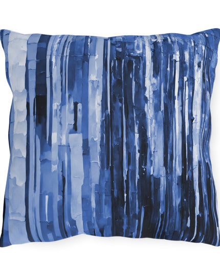 Striped Deep Blue Pastel 16" x 16" Outdoor Pillow