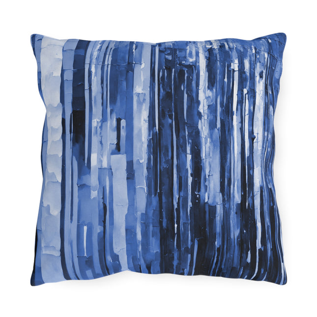 Striped Deep Blue Pastel 16" x 16" Outdoor Pillow