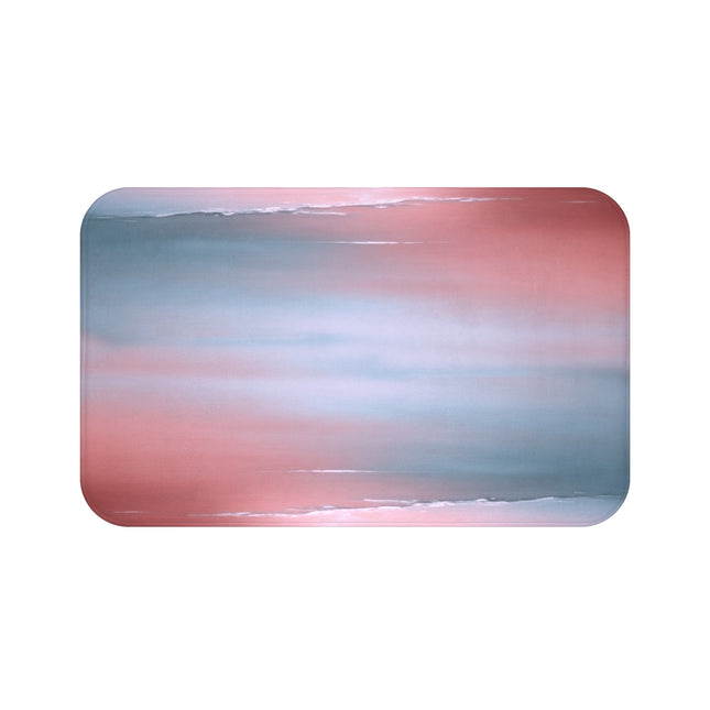 Gray Sea Pink Fog 34" x 21" Bath Mat