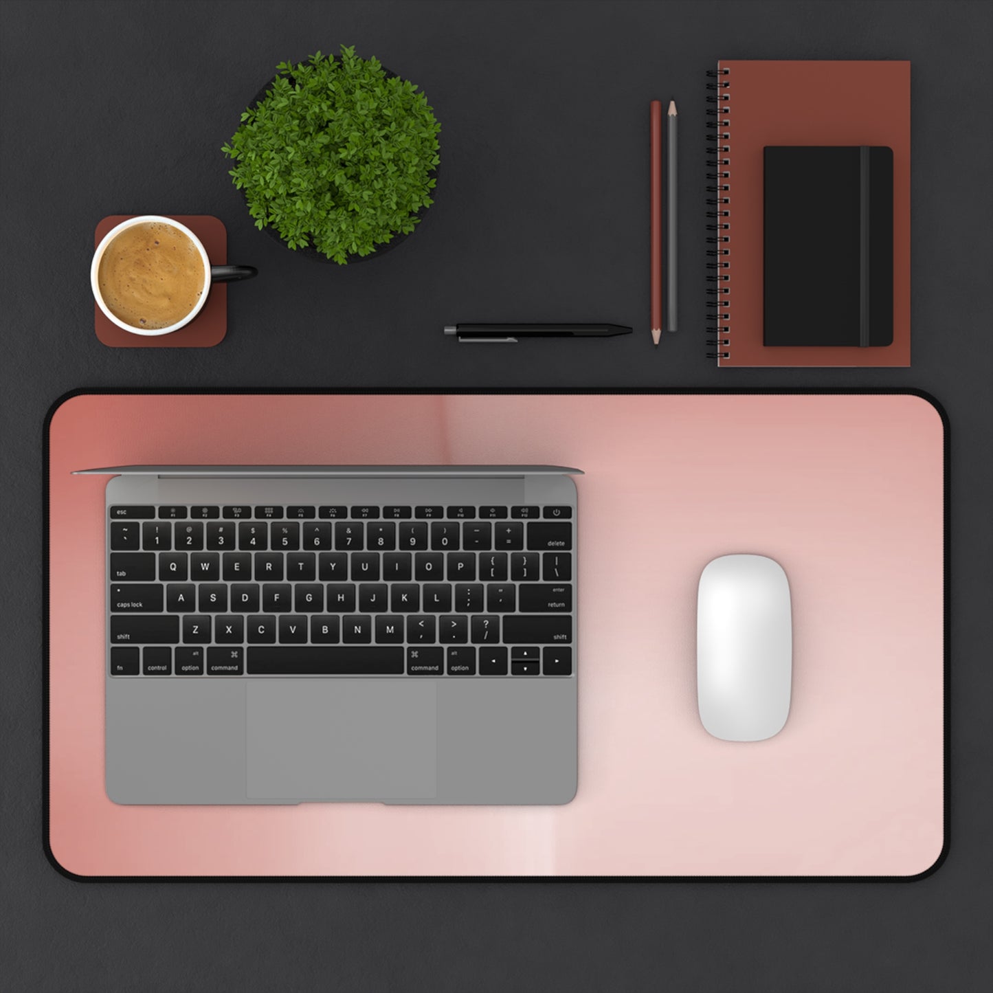 Rose Red Fade 12" x 22" Desk Mat